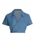 Camicia manica corta Tommy Jeans - denim blu - 1