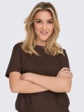 T-shirt manica corta Only - marrone - 1
