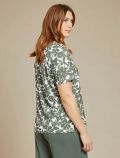 Maglia manica corta curvy Luisa Viola - militare - 2