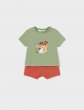 Completo maglia e pantalone corto Newborn - verde - 0