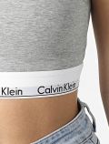 Canotta spalla larga cotone Calvin Klein - grigio melange - 1