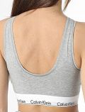 Canotta spalla larga cotone Calvin Klein - grigio melange - 2