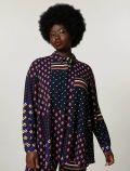 Camicia manica lunga curvy Persona - blu senape - 0