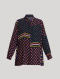 Camicia manica lunga curvy Persona - blu senape - 4