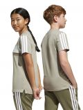 T-shirt manica corta sportiva Adidas - beige bianco - 4
