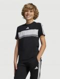 T-shirt manica corta sportiva Adidas - nero bianco - 0