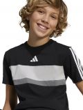 T-shirt manica corta sportiva Adidas - nero bianco - 3