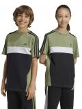 T-shirt manica corta sportiva Adidas - nero verde - 5