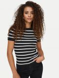 Maglia manica corta Jdy - nero bianco - 3