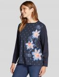 Maglia manica lunga curvy Luisa Viola - blu - 0