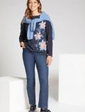 Maglia manica lunga curvy Luisa Viola - blu - 2