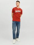 T-shirt manica corta Jack & Jones - rosso - 4