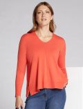 Maglia manica lunga curvy Luisa Viola - arancio - 0