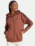 Felpa sportiva aperta Adidas - brown - 0