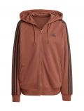 Felpa sportiva aperta Adidas - brown - 3