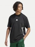 T-shirt manica corta sportiva Adidas - nero - 0