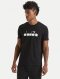 T-shirt manica corta sportiva Diadora - nero - 0