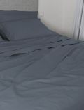 Lenzuola piana 2 piazze Cavalieri - denim - 1