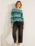 Pullover manica lunga Cecil - blu melange - 1