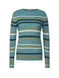 Pullover manica lunga Cecil - blu melange - 4