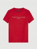 T-shirt manica corta Tommy Hilfigher - rosso - 0