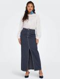 Gonna in jeans Jdy - blu bianco - 1