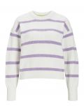 Pullover manica lunga Jjxx - lilla bianco - 4