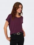 T-shirt manica corta Only - bordeaux - 3