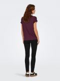 T-shirt manica corta Only - bordeaux - 4