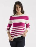 Pullover manica lunga Emme - bianco fuxia - 0