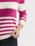 Pullover manica lunga Emme - bianco fuxia - 1