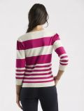 Pullover manica lunga Emme - bianco fuxia - 3