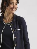 Cardigan Emme - navy bianco - 1