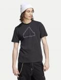 T-shirt manica corta sportiva Adidas - black - 0