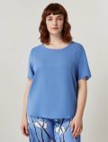 Camicia manica corta curvy Persona Now - azzurro - 0