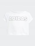 T-shirt manica corta sportiva Adidas - bianco - 0