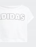 T-shirt manica corta sportiva Adidas - bianco - 1