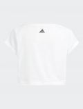 T-shirt manica corta sportiva Adidas - bianco - 2