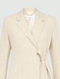 Giacca in stuoia, fodera in cotone - beige melange - 1