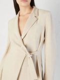 Giacca in stuoia, fodera in cotone - beige melange - 4