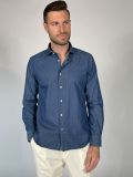 Camicia manica lunga Xacus - denim scuro - 0