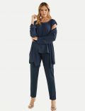 Pantalone curvy Luisa Viola - blu - 1