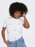T-shirt manica corta Only - fragola - 3