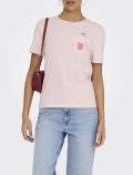 T-shirt manica corta Only - rosa chiaro - 0