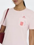 T-shirt manica corta Only - rosa chiaro - 1