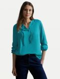 Camicia manica lunga curvy Cecil - turchese - 0