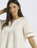 Camicia manica corta Coconuda - panna - 2
