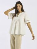 Camicia manica corta Coconuda - panna - 3