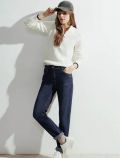 Pantalone jeans curvy Cecil - blu scuro - 1