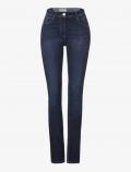 Pantalone jeans curvy Cecil - blu scuro - 4